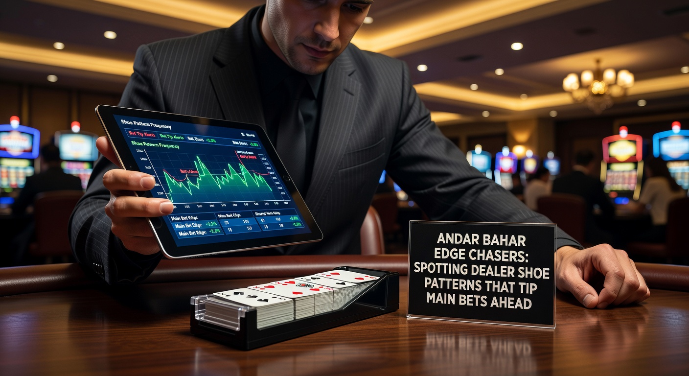 Grafiek met Andar Bahar shoe patronen, streaks en chop sequenties uit recente data