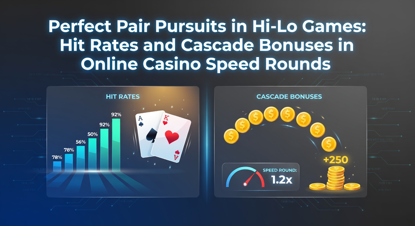 Schermafbeelding van een snelle Hi-Lo speedronde met Perfect Pair side bet geactiveerd, multiplier cascade zichtbaar op een live casino interface