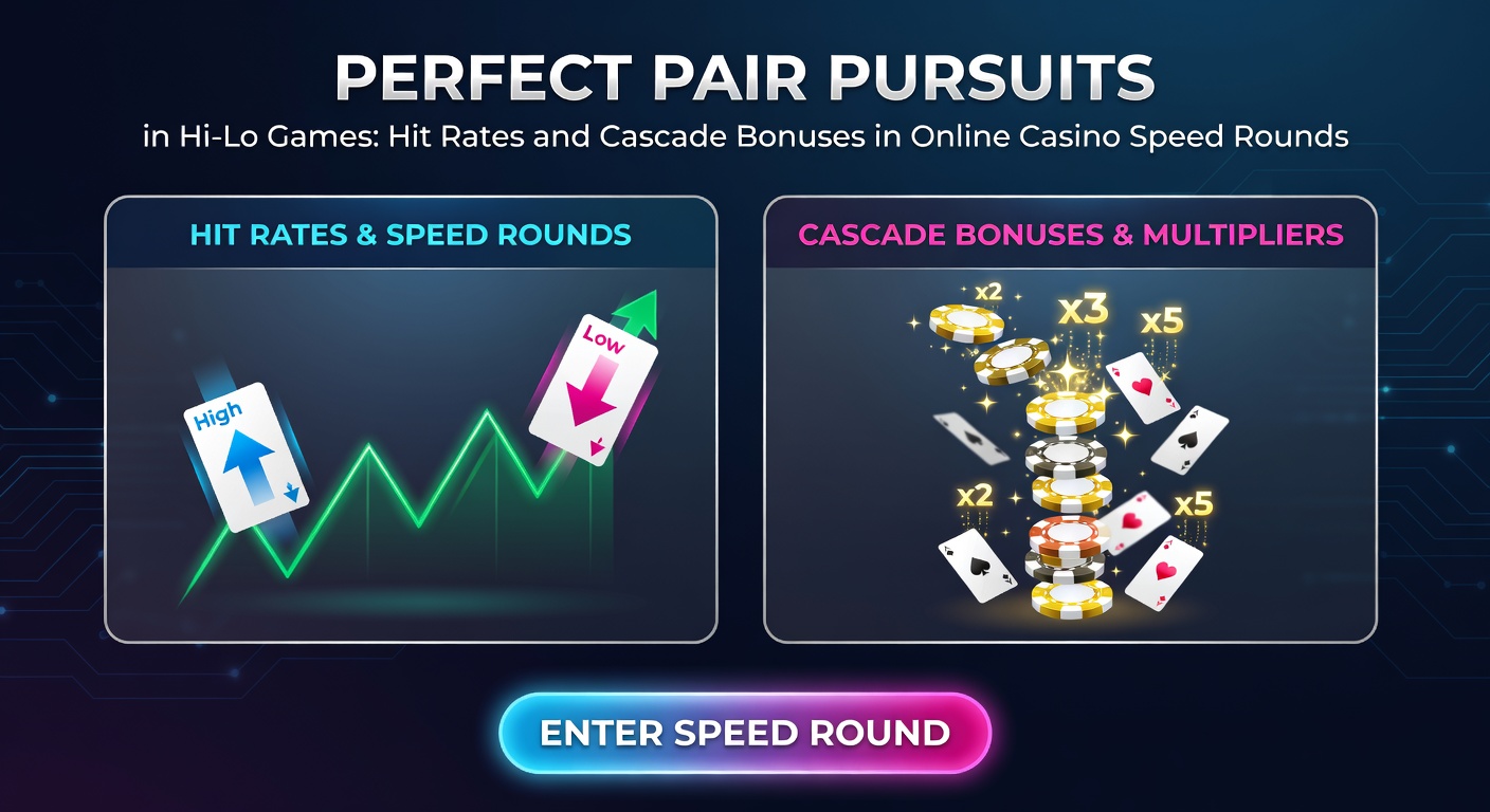 Grafiek met hitpercentage-curves voor Perfect Pair bets in Hi-Lo speedronden, cascade multipliers gemarkeerd over 100.000+ samples