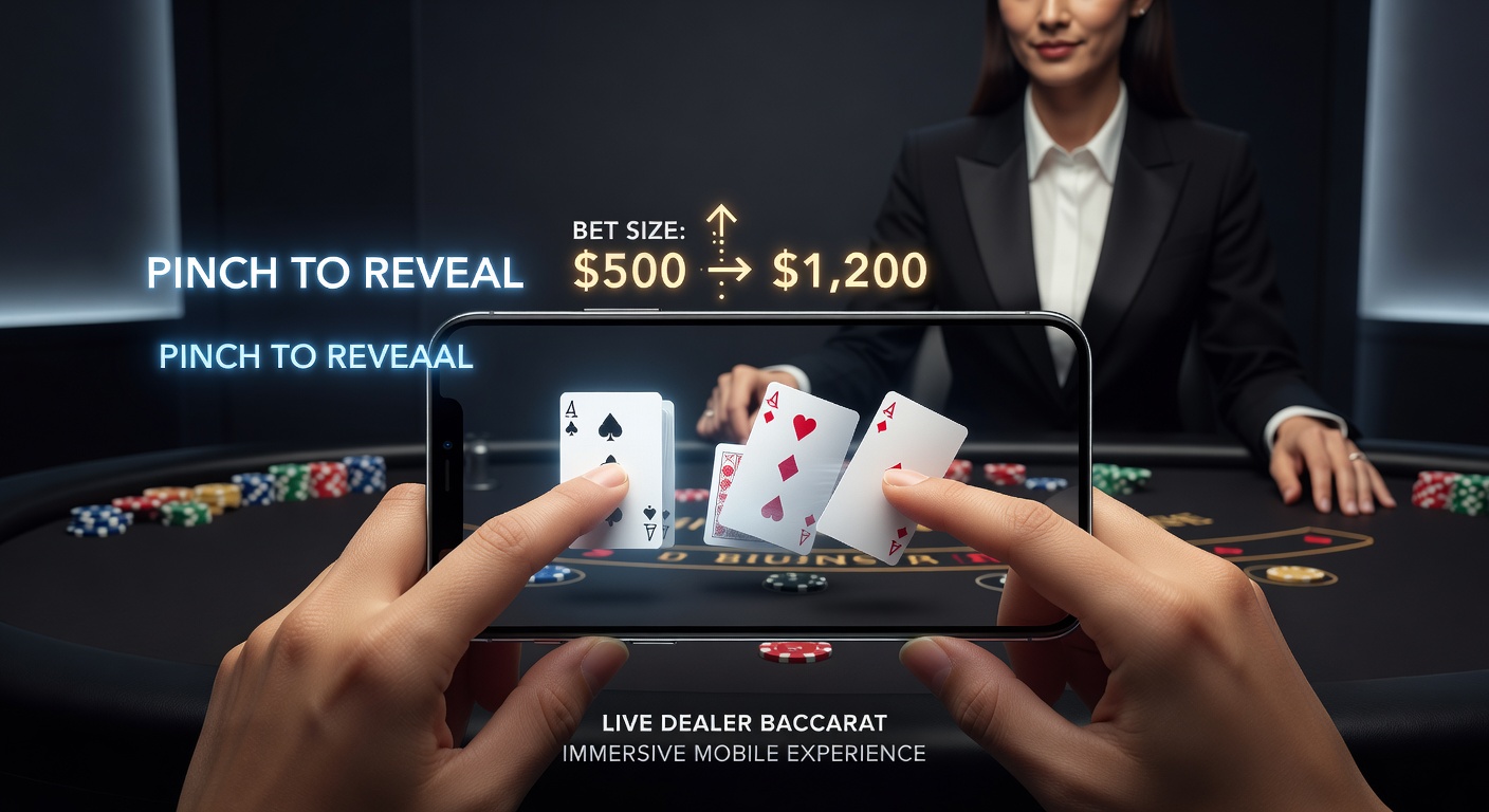 Grafiek met statistieken over bet sizing shifts en immersiepercentages in pinch-to-reveal baccarat-sessies op mobiele apps