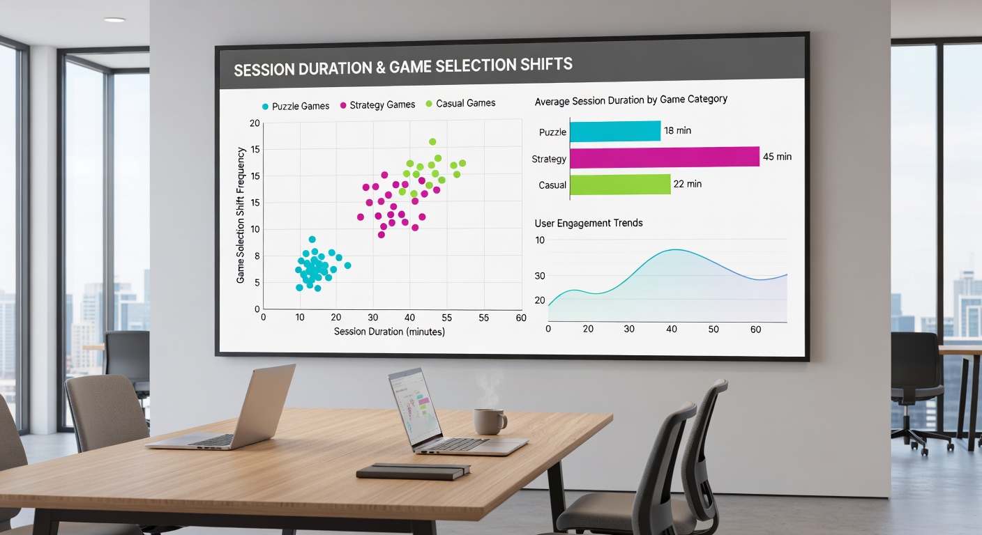 Analyse van sessie-overgangen en gamekeuzes in mobiele apps